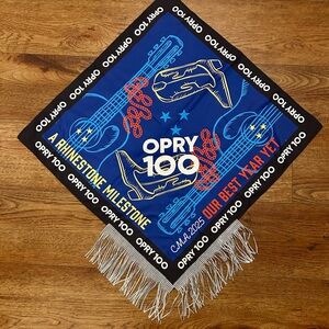 Opry 100 Bandana with Rhinestone Fringe
